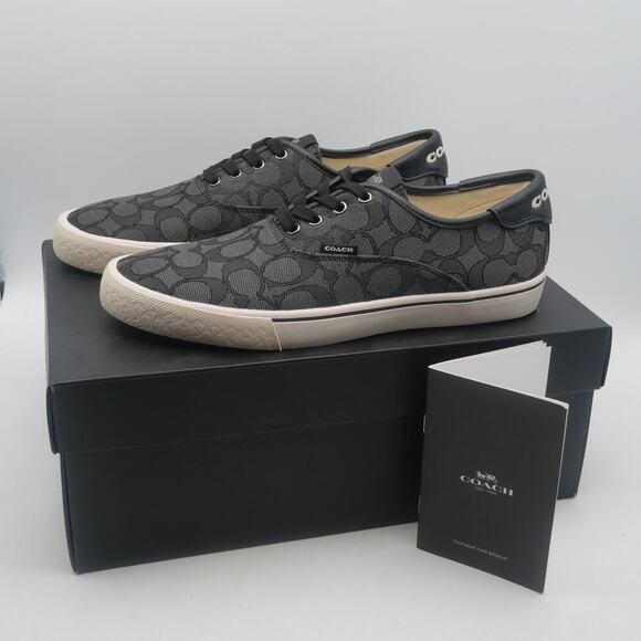 NEW Coach Women's 8 .5 Citysole Skate Sneakers Shoes Leather Charcoal Black - Picture 1 of 16